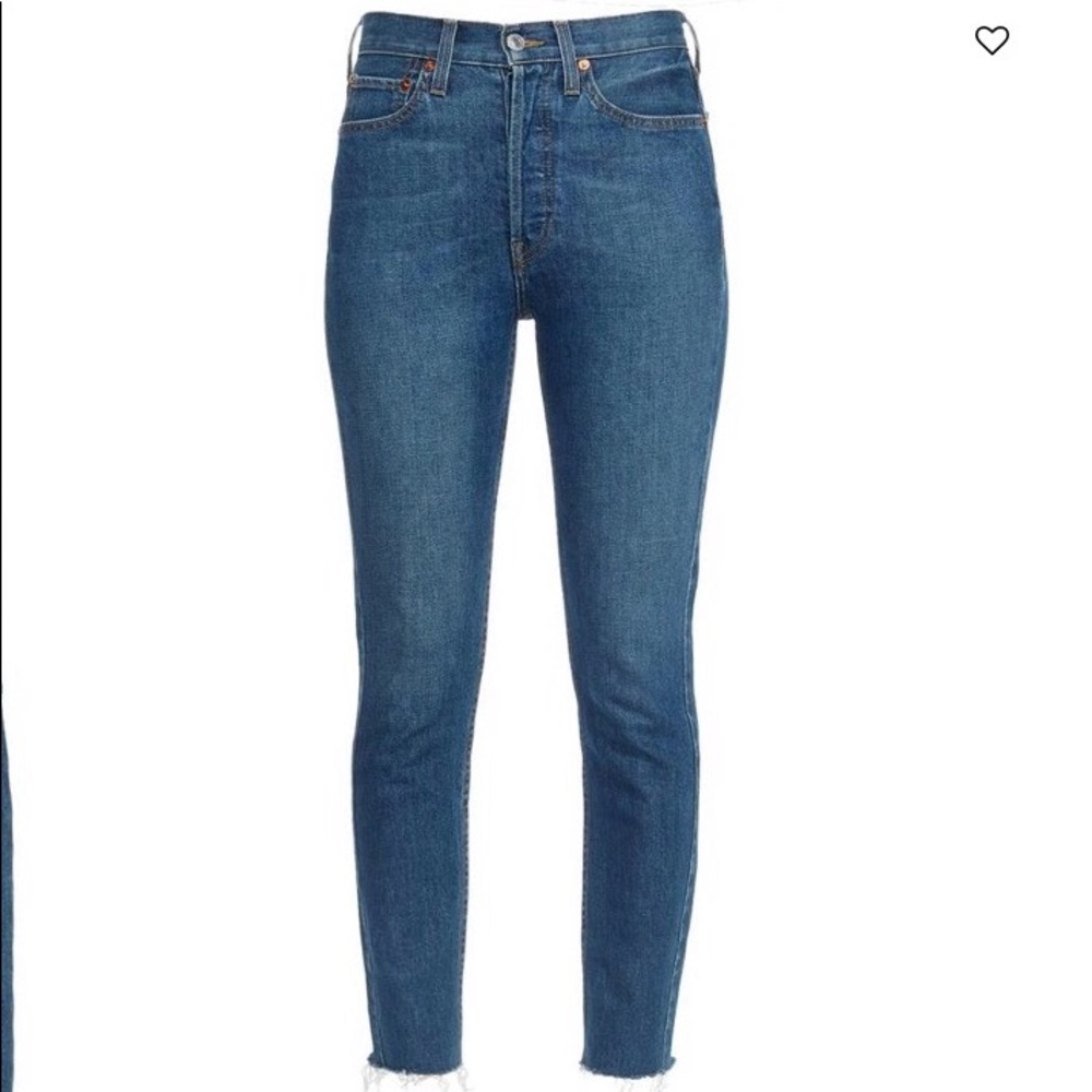 RE/DONE High Rise Ankle Crop Stretch